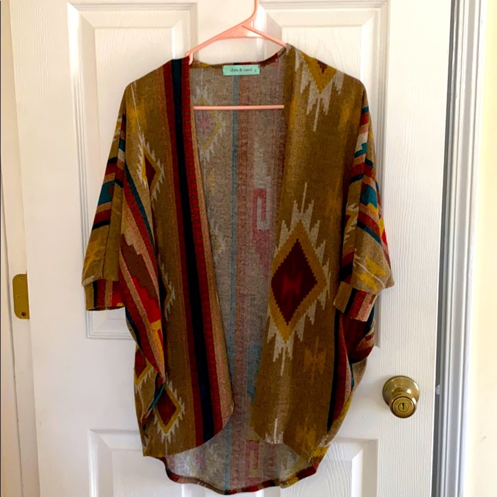 Western Print Cardigan